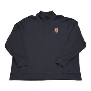 Vineyard Vines Stanford Cardinals Black Quarter Zip Pullover Sweatshirt Mens 2XL